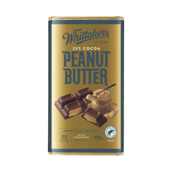 WHITTAKER'S BLOCK CHOCOLATE PEANUT BUTTER 250G
