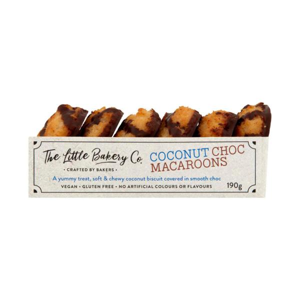 THE LITTLE BAKERY CO. VEGAN CHOCOLATE MACAROONS 6PK