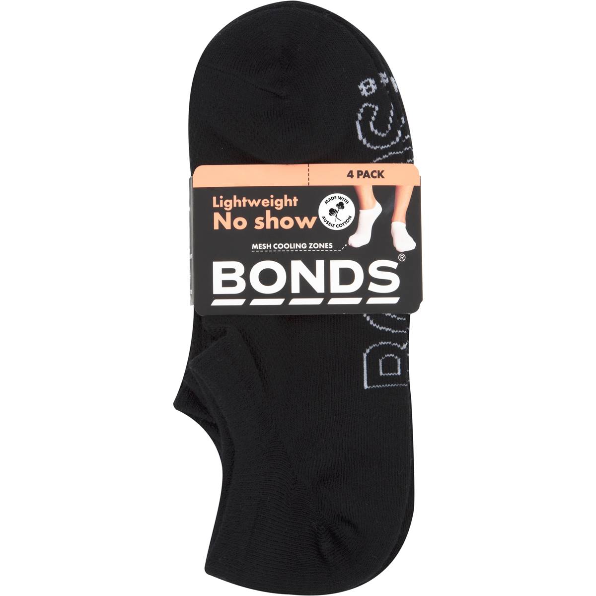 Bonds Womens Logo Socks Light Size 3 Plus Assorted 4 Pack