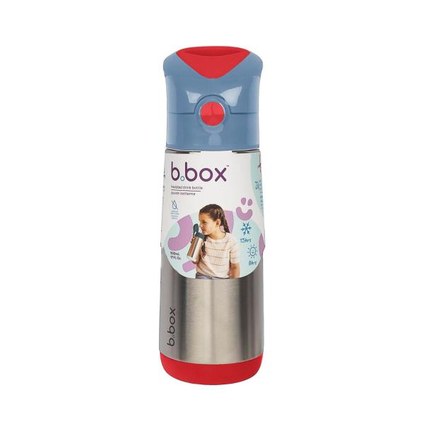B.BOX INSULATED DRINK BOTTLE STRAW TOP 500ML 1 EACH