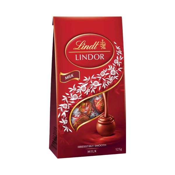 LINDT LINDOR MILK CHOCOLATE BAG:.:125 GRAM