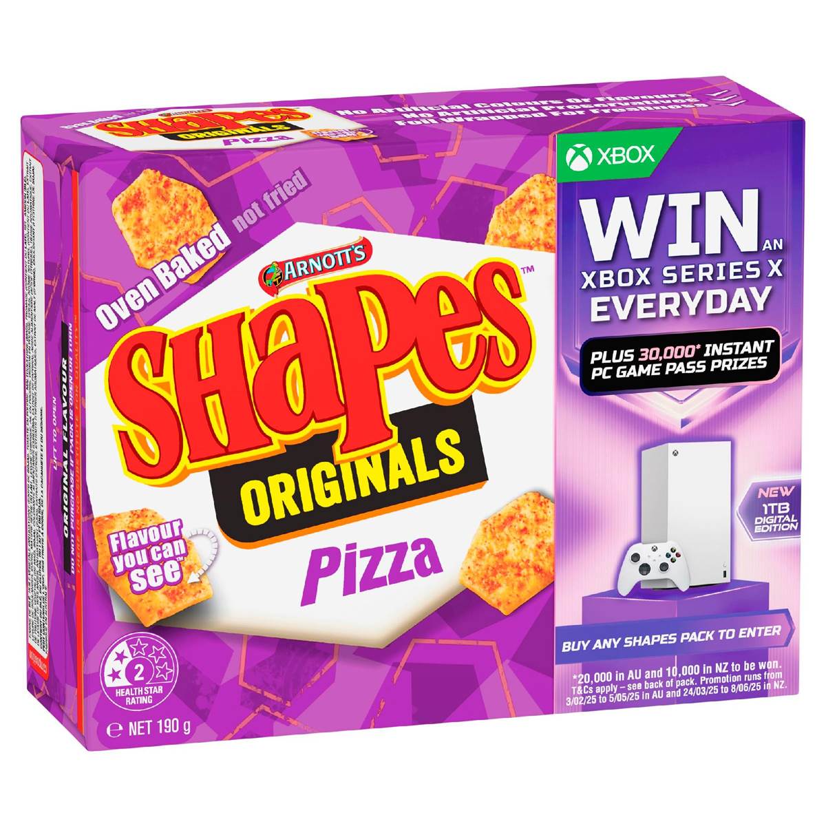 Arnotts Shapes Pizza Cracker Biscuits 190g