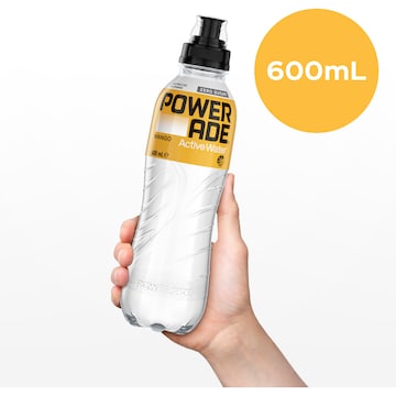 Powerade Active Water Mango Sports Drink Sipper Cap 600mL