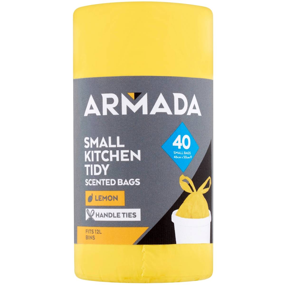 Armada Small Kitchen Tidy Bags Lavender/Lemon Scented 40 Pack