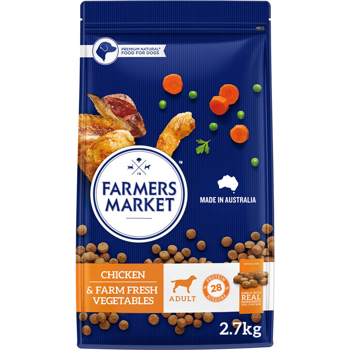 Farmers Market Adult Dry Dog Food Chicken & Farm Vegetables 2.7kg