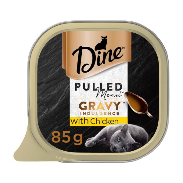 DINE PULLED MENU GRAVY INDULGENCE CHICKEN CAT FOOD 85G