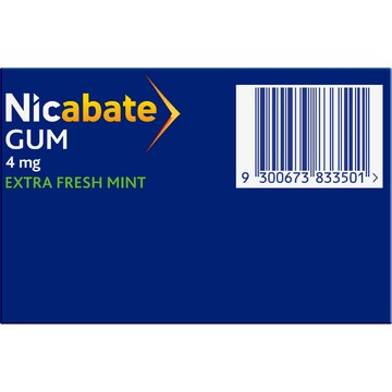 Nicabate Quit Smoking Chewing Gum Extra Strength 4mg Nicotine 100 pack