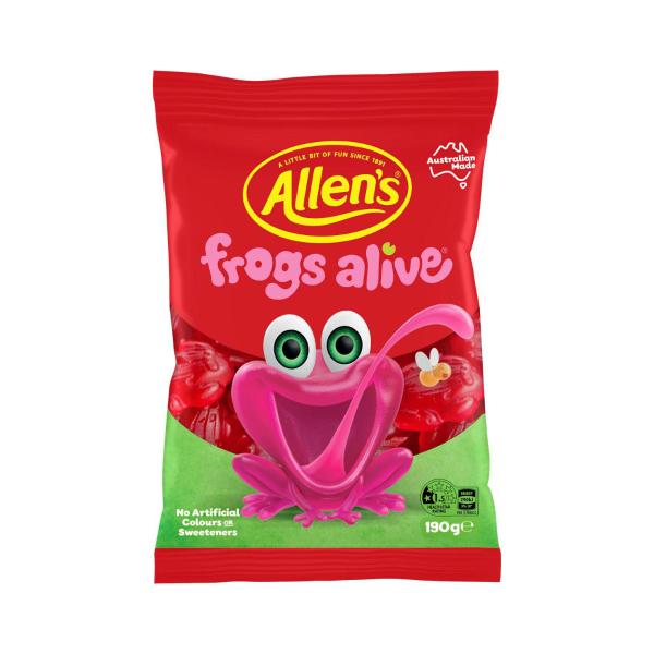 Lollies Red Frogs Alive Bag