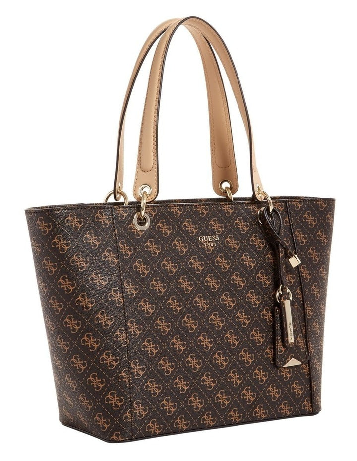 Kamryn Logo Tote Bag in Brown