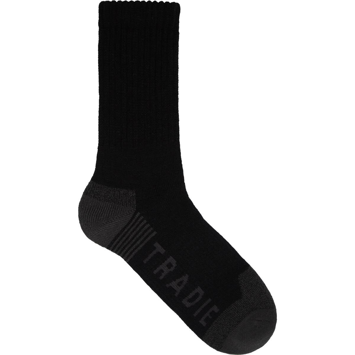 Tradie Mens Socks Black 11/13 3 Pack
