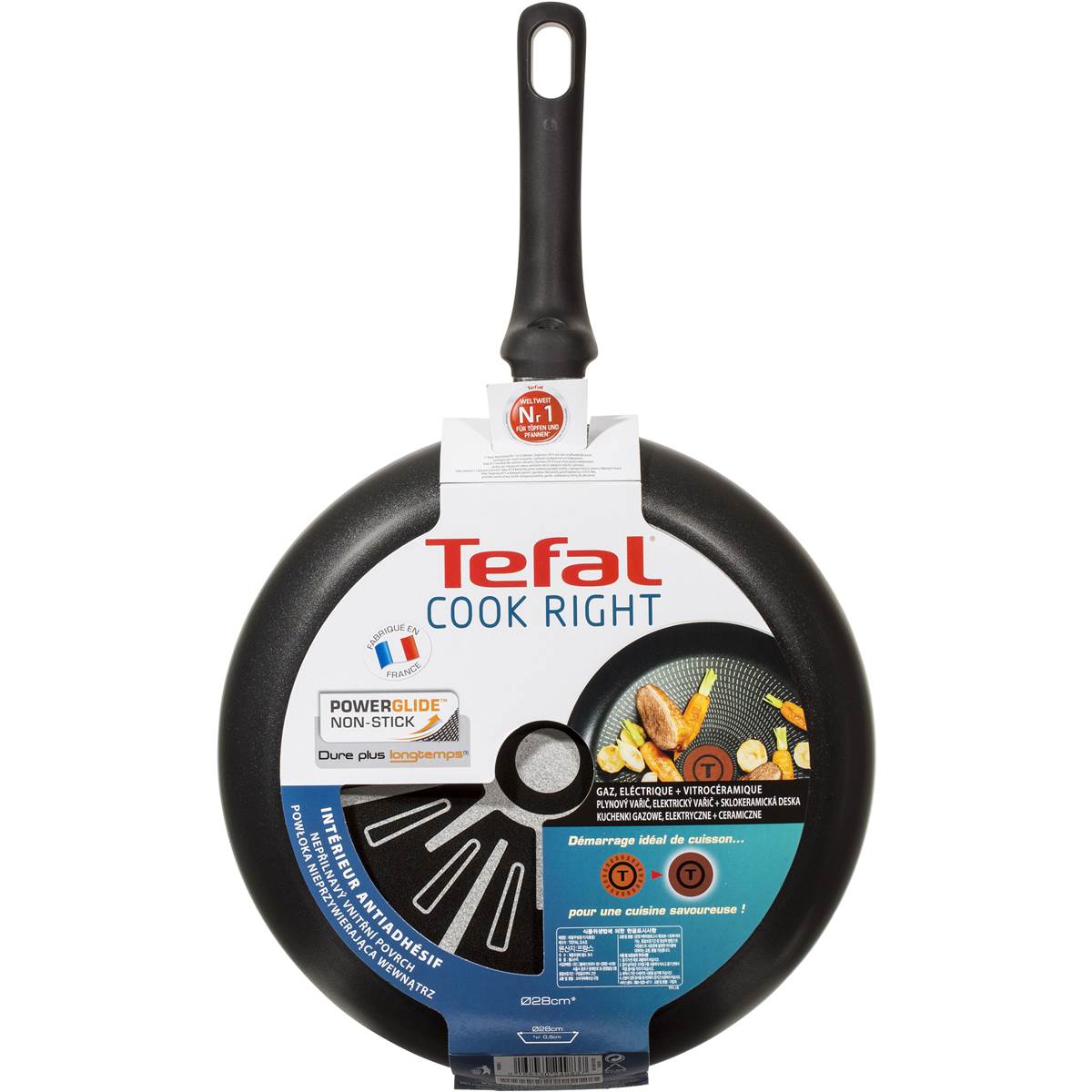 Tefal Cook Right Non-Stick Frypan 28cm Each