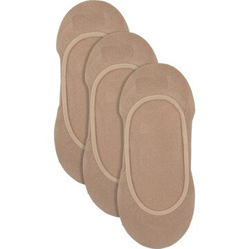 Underworks Ladies Invisible Footlets Nude 9-11 3 pack