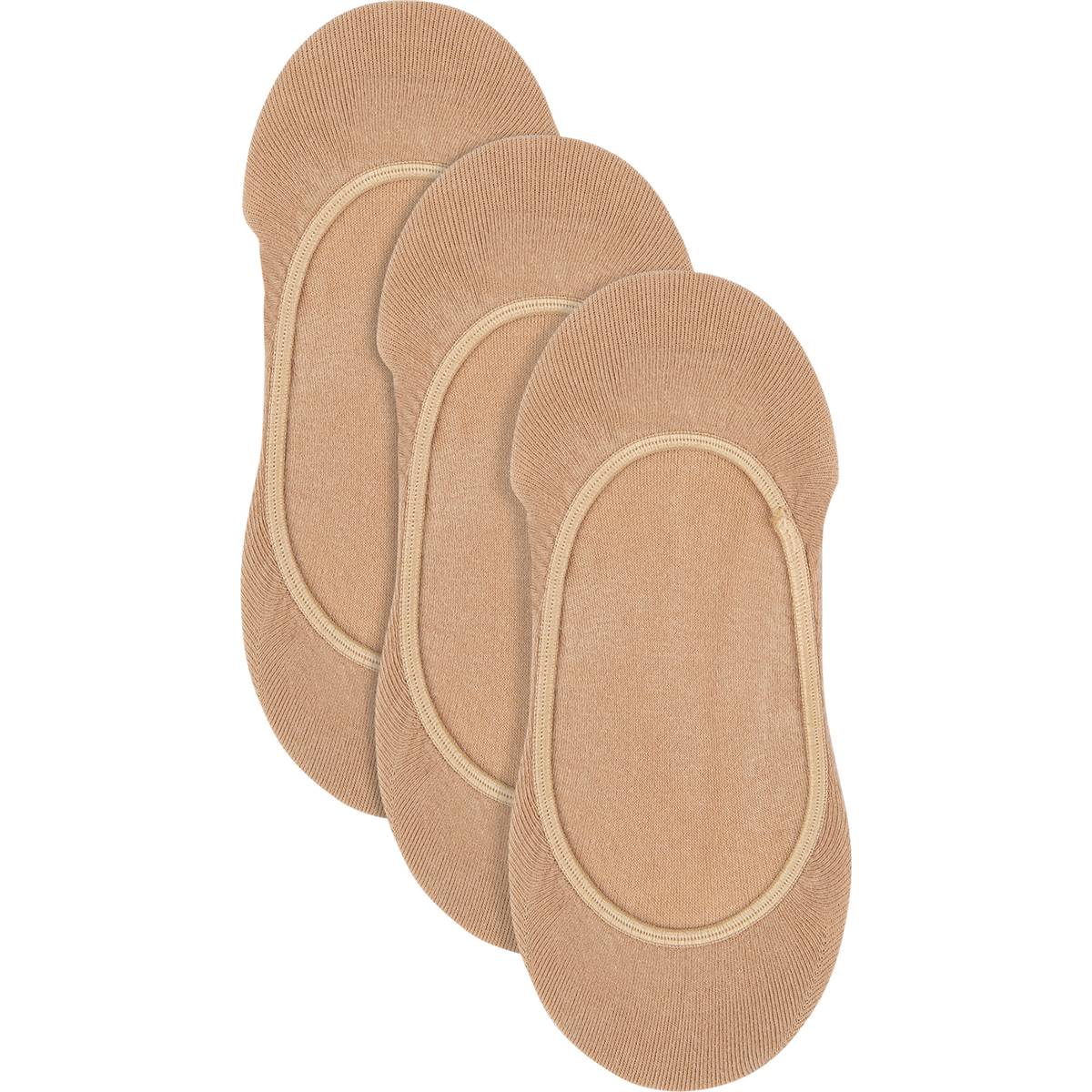Underworks Ladies Invisible Footlets Nude 5-8 3 Pack
