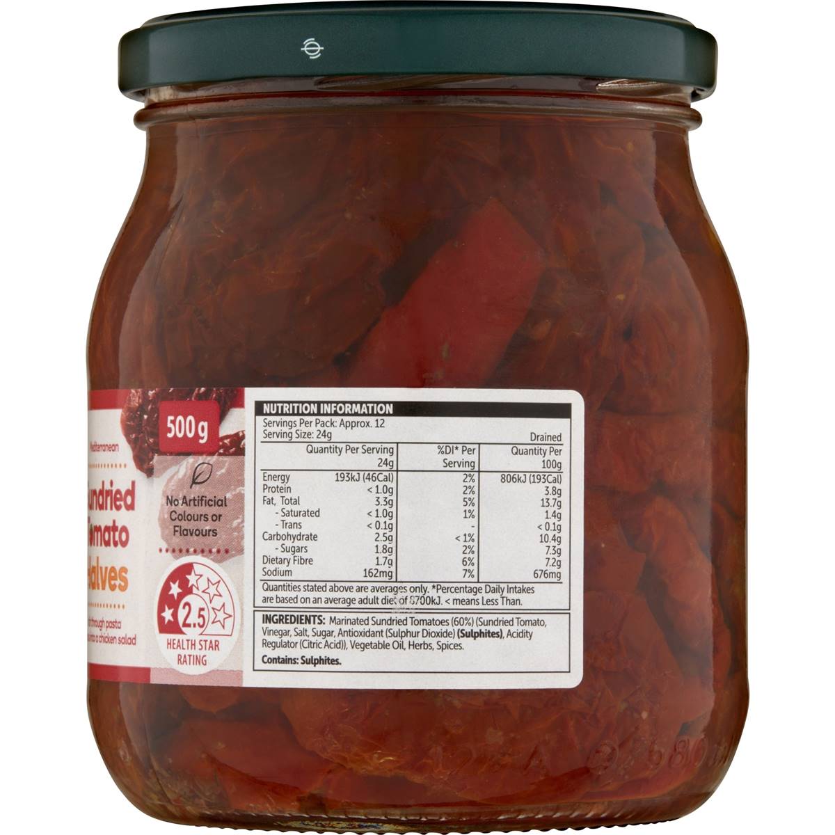 Woolworths Sundried Tomato Halves 500g