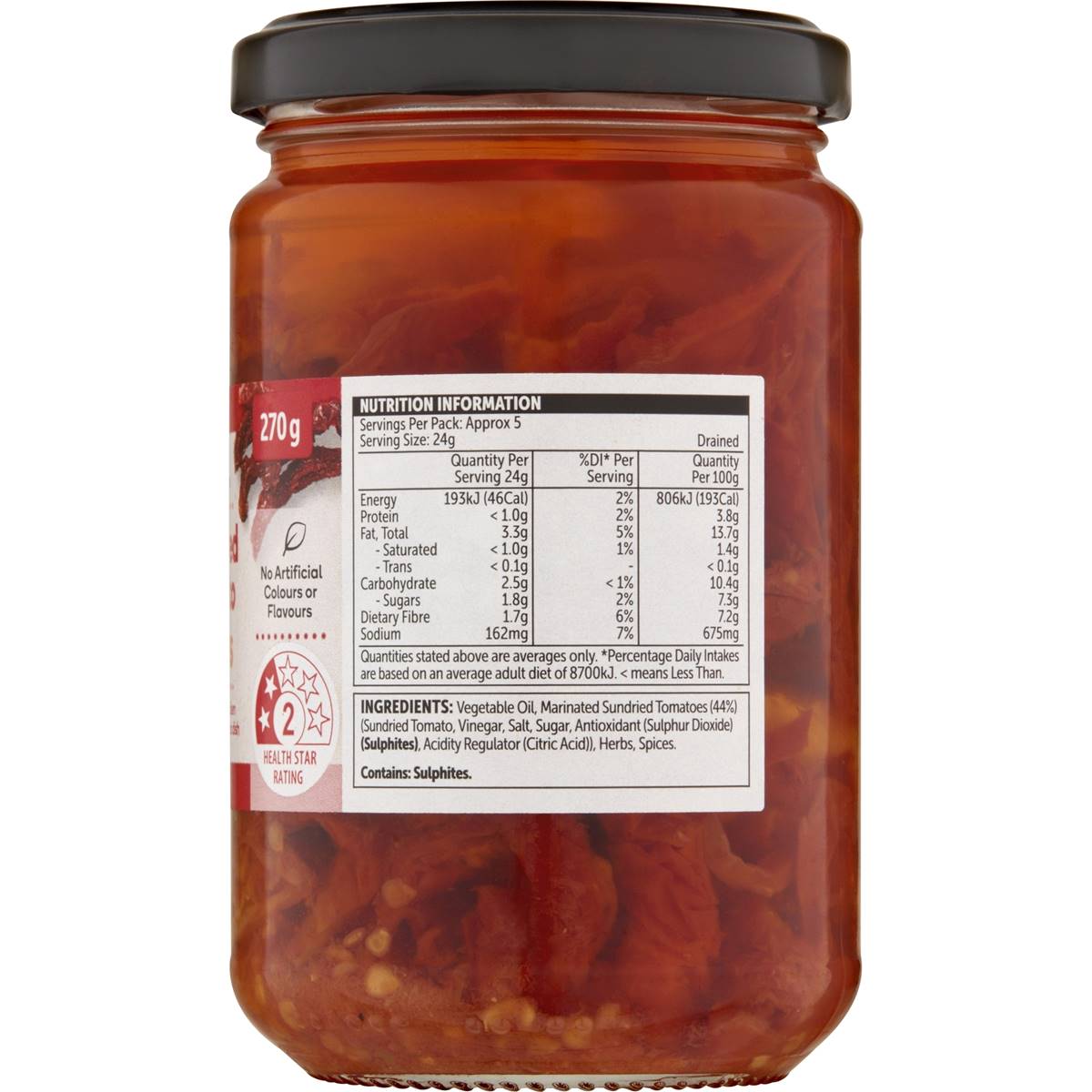 Woolworths Sundried Tomato Strips 270g