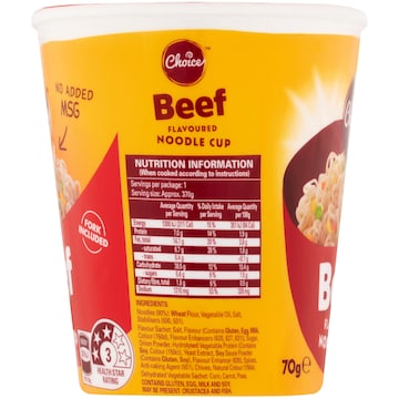 Choice Beef Noodle Cup 70g
