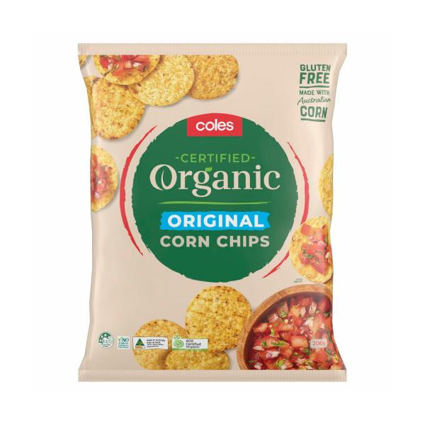 COLES ORGANIC TORTILLA CHIPS 200G