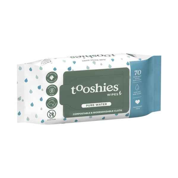 TOOSHIES WATER BABY WIPES 70PACK