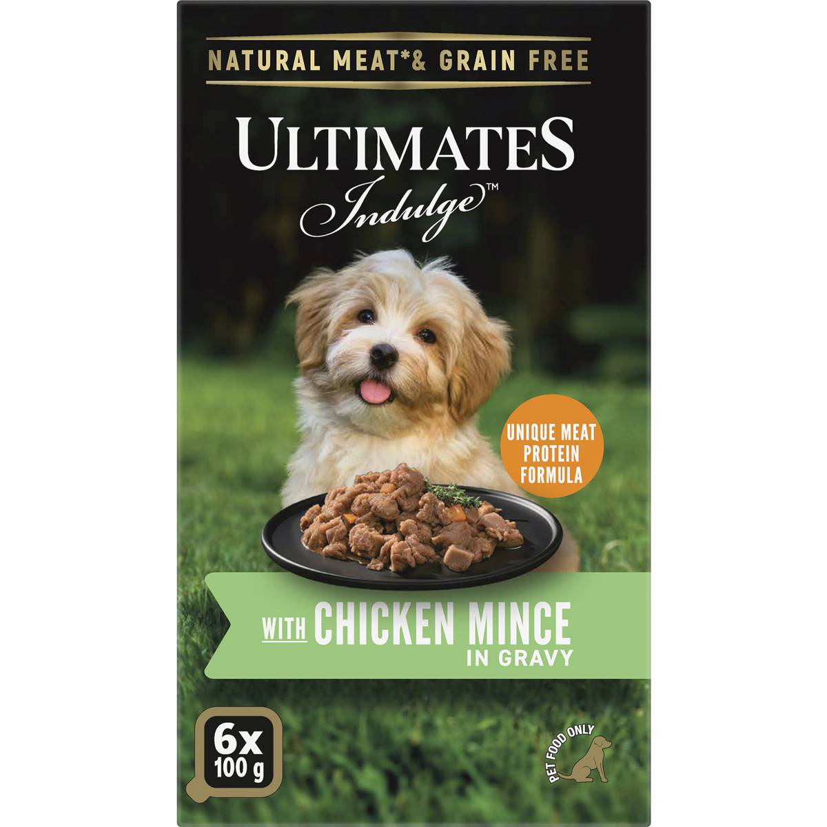 Ultimates Indulge Dog Food Chicken Mince In Gravy 100g x 6 pack