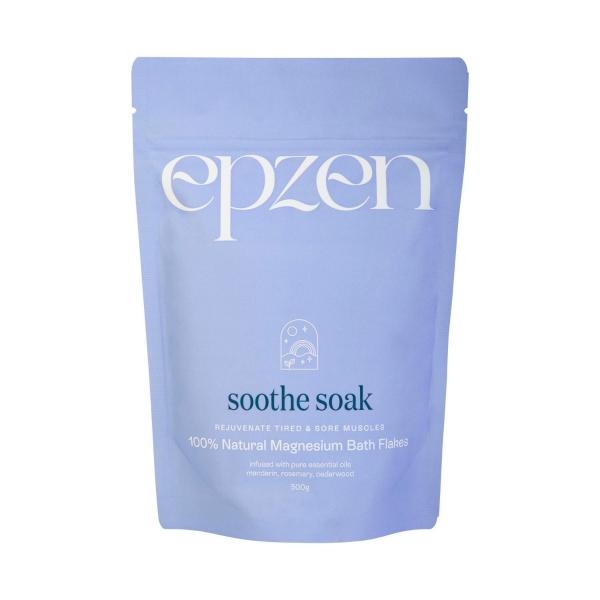 EPZEN SOOTHE SOAK 100% NATURAL MAGNESIUM BATH FLAKES 500G