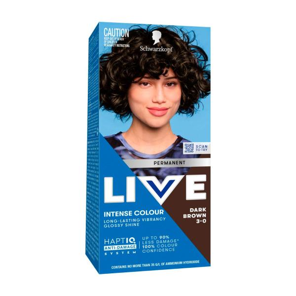 SCHWARZKOPF LIVE COLOUR PERMANENT 3.0 DARK BROWN