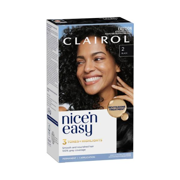 CLAIROL NICE'N EASY 2 BLACK PERMANENT HAIR COLOUR