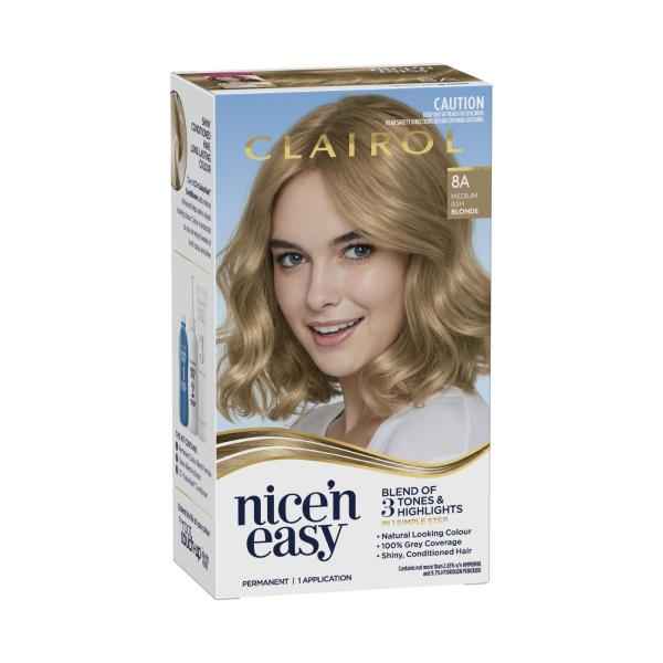 Nice 'N Easy 8A Natural Medium Ash Blonde Permanent Hair Colour