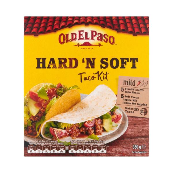 OLD EL PASO HARD N SOFT TACO KIT MEXICAN STYLE 350G