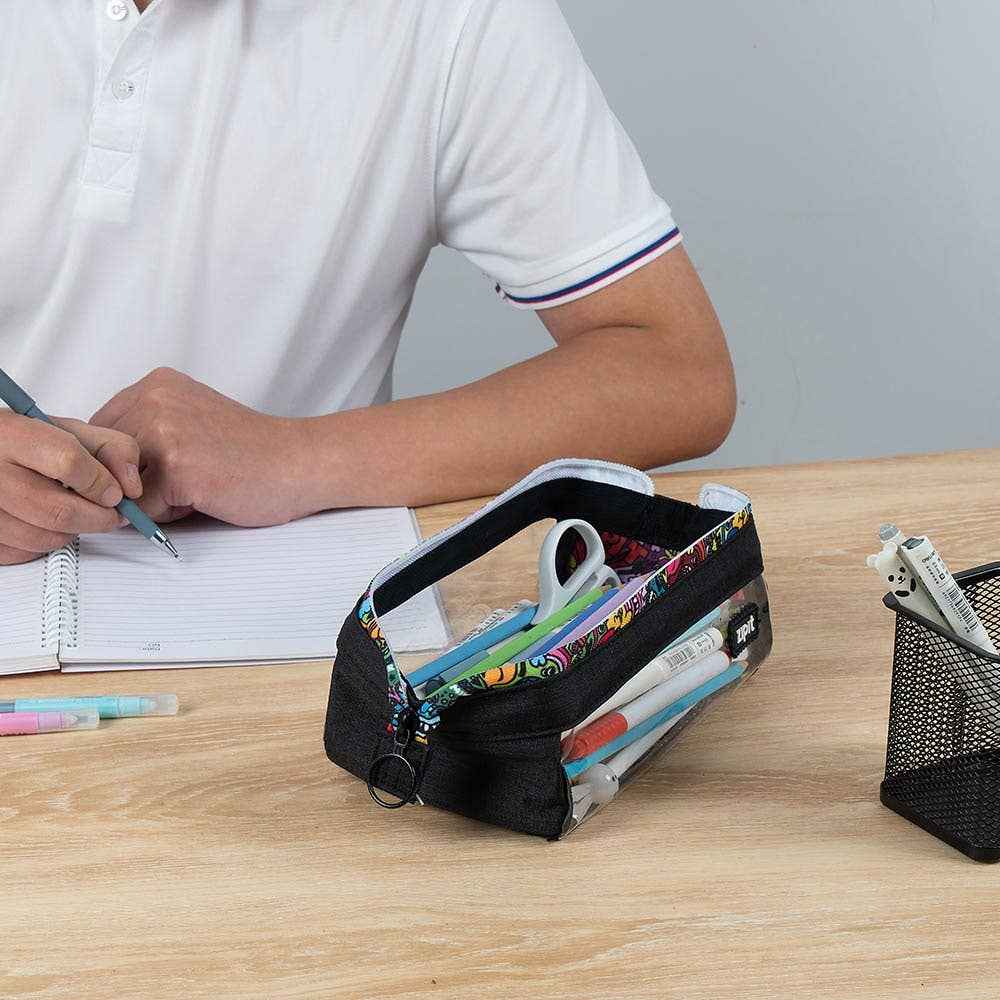 ZIPIT Clear Lenny Pencil Case Stationary Best Seller 3yrs+