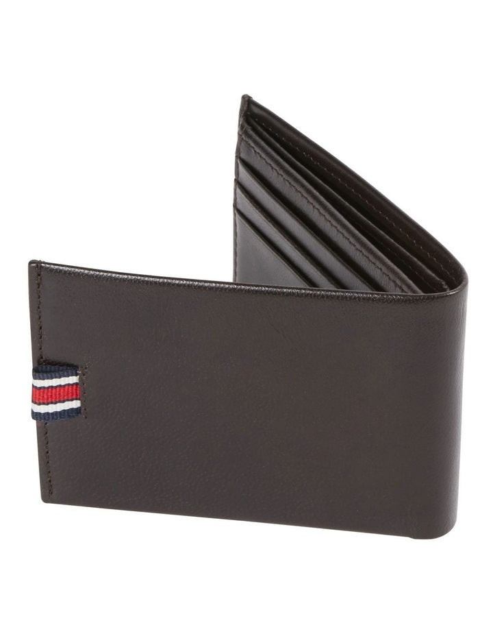 Dark Brown Leather Slim Tri-Fold Wallet