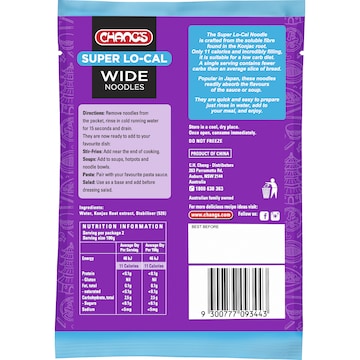 Chang's Super Lo Cal Wide Noodles 390g