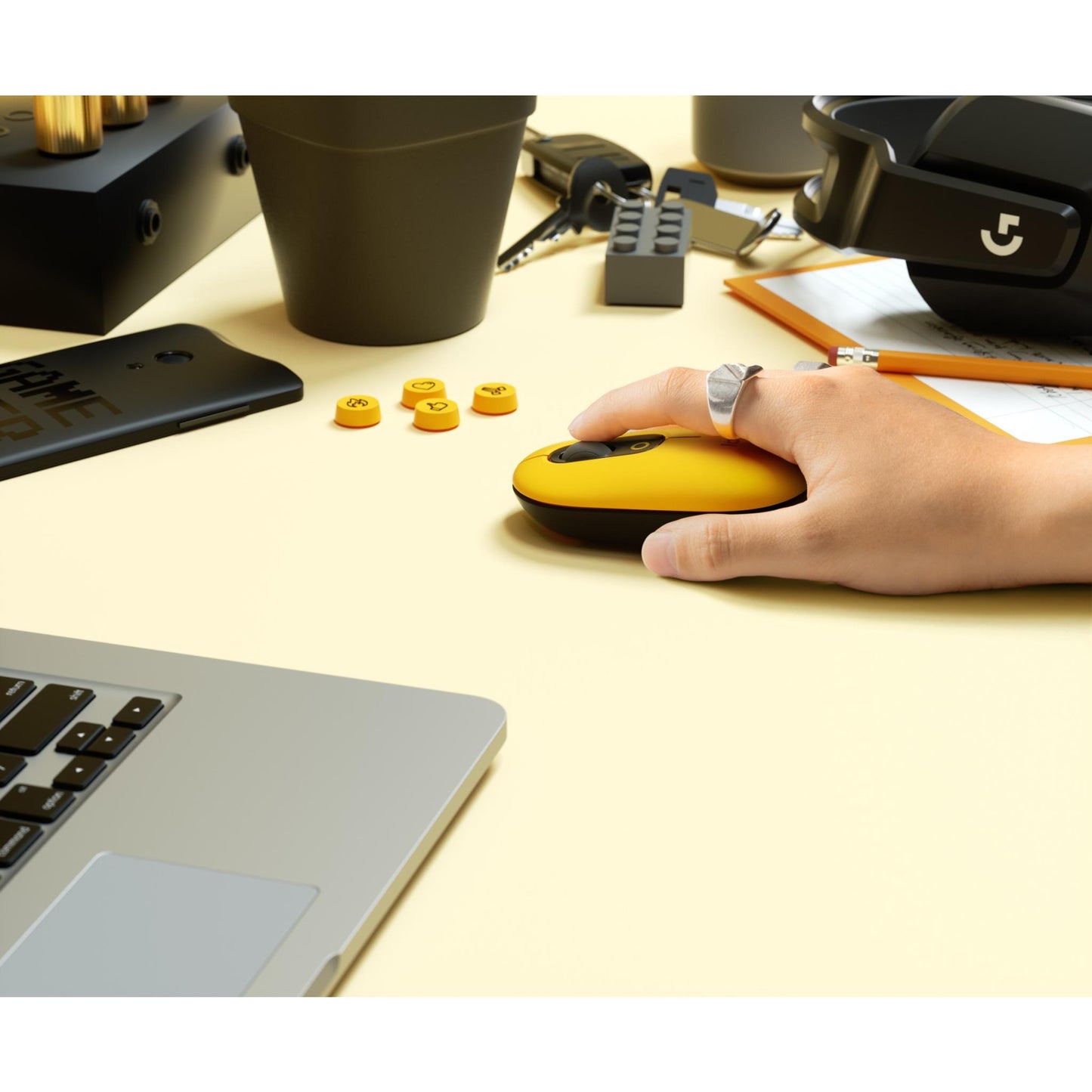 Logitech POP Mouse with Emoji (Blast Yellow)
