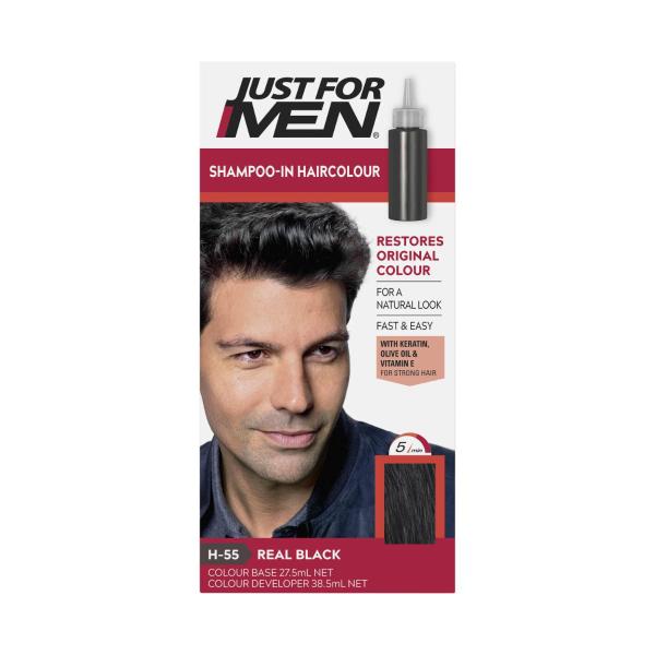 JUST FOR MEN HAIR COLOUR REAL BLACK 100G 1 EACH