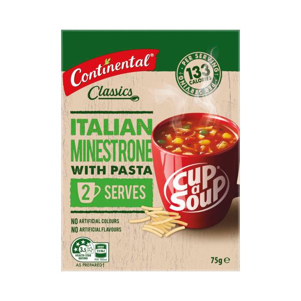 CONTINENTAL CAS HEARTY SOUP Q2S:MINESTRONE ITA:.:75 GRAM