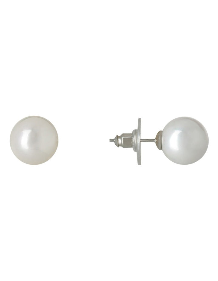 Stud Earrings 12mm in Pearl