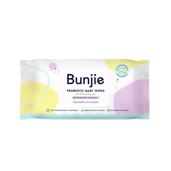 BUNJIE BABY PROBIOTIC BABY WIPES 80 PACK