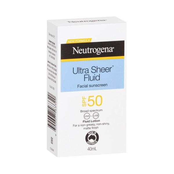 NEUTROGENA ULTRA SHEER FACE FLUID SUNSCREEN SPF50 40ML