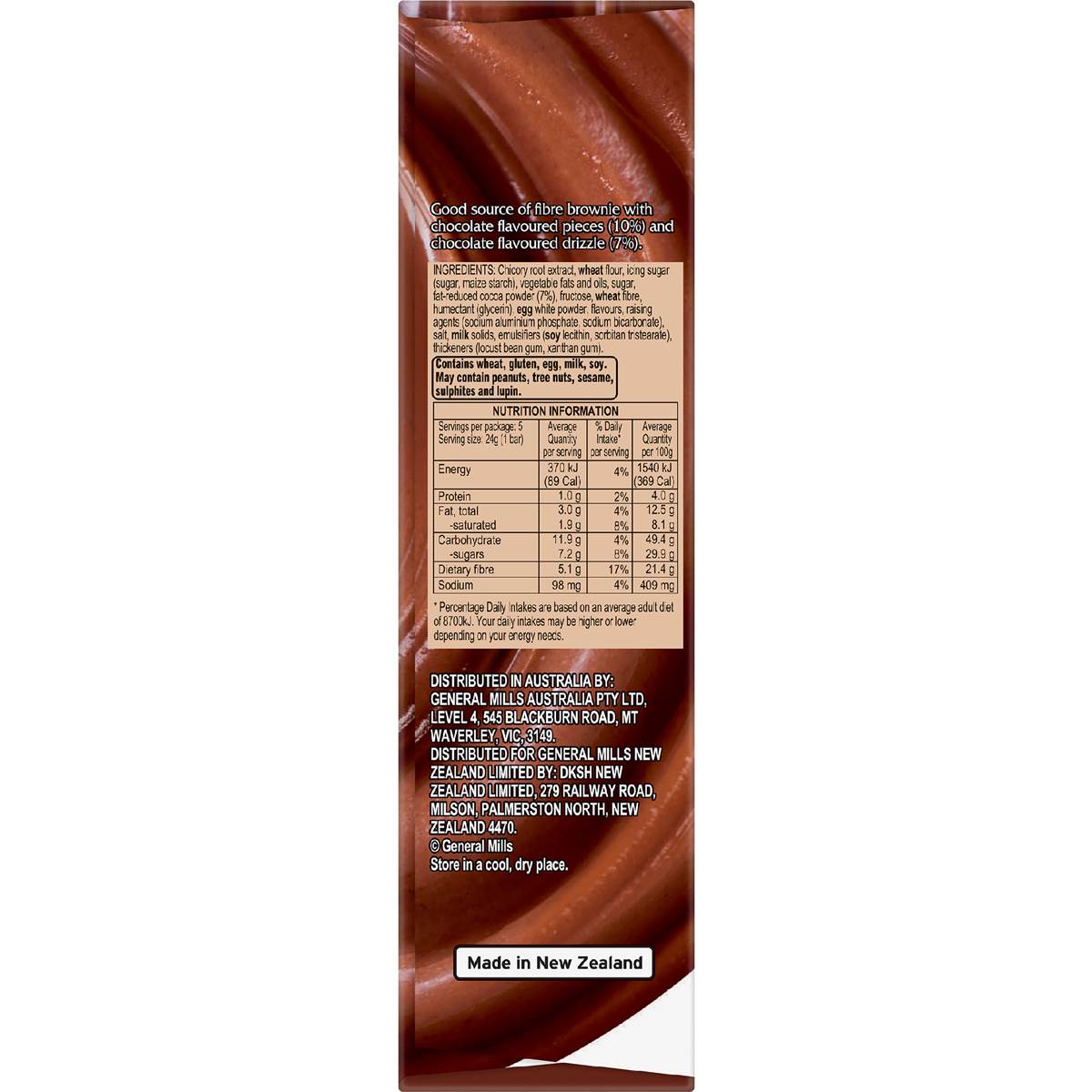 Fibre One 90 Calorie Chocolate Fudge Brownies 24g x 5 pack