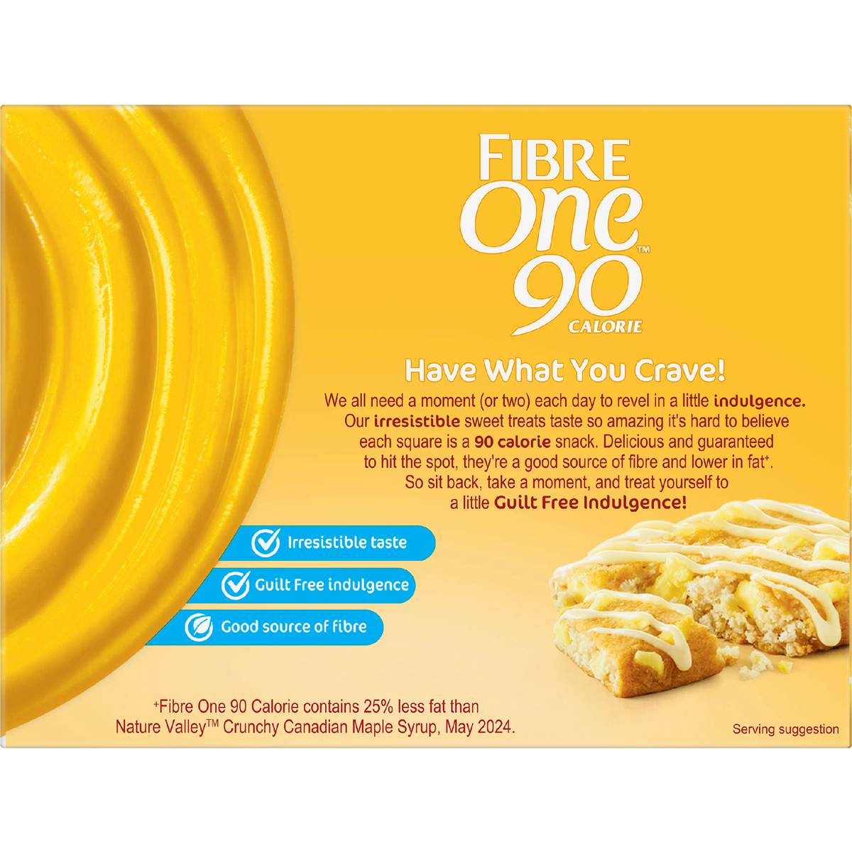 Fibre One 90 Calorie Lemon Drizzle Squares 5 Pack 120g