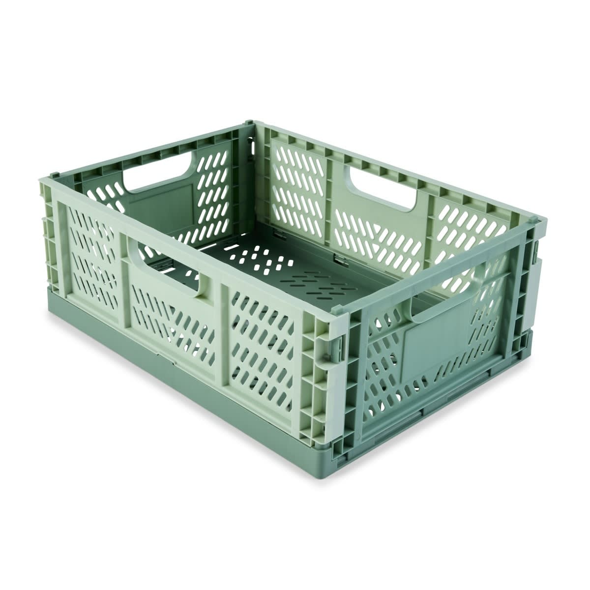 15L Collapsible Crate - Medium, Green