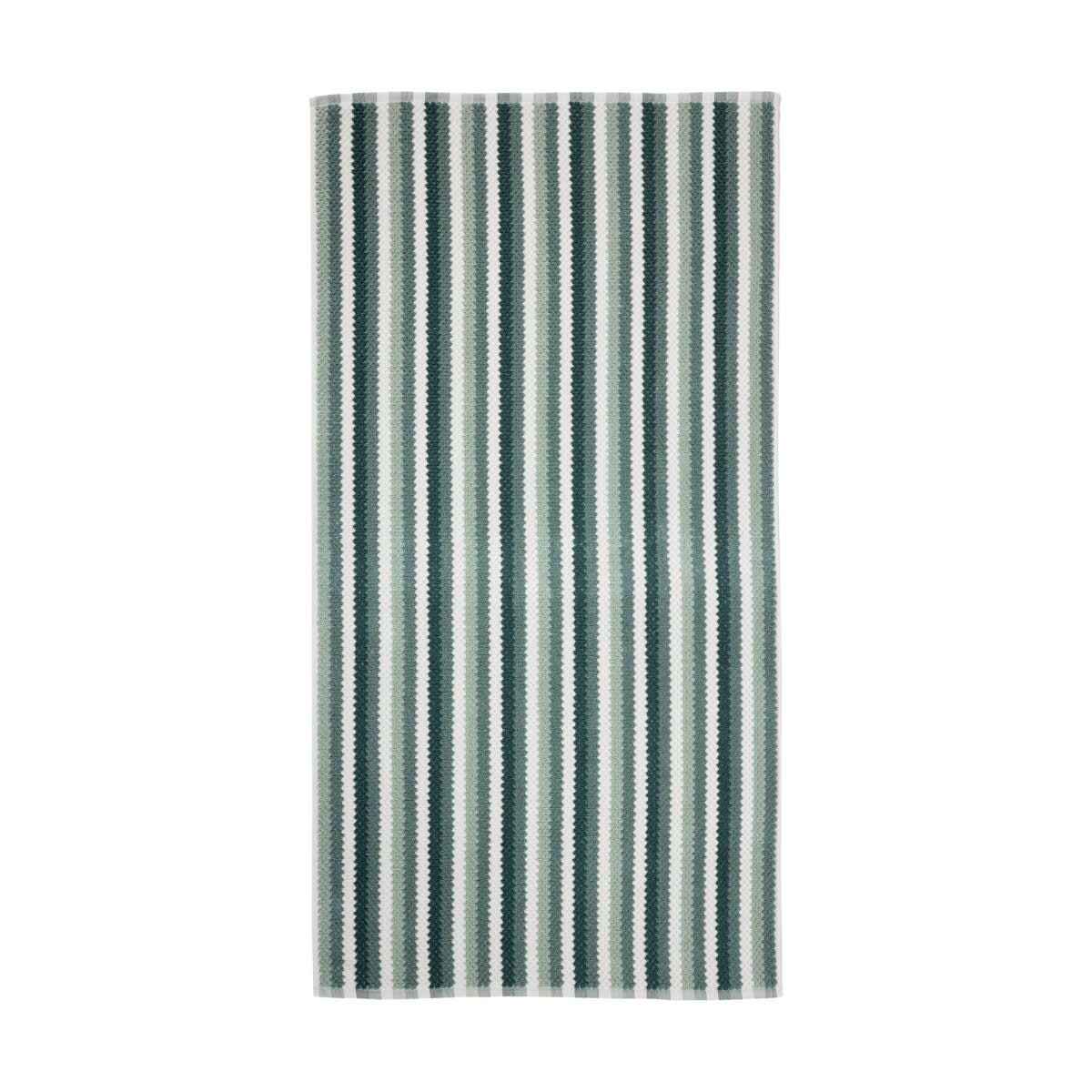 Multi Stripe Cotton Bath Towel - Teal