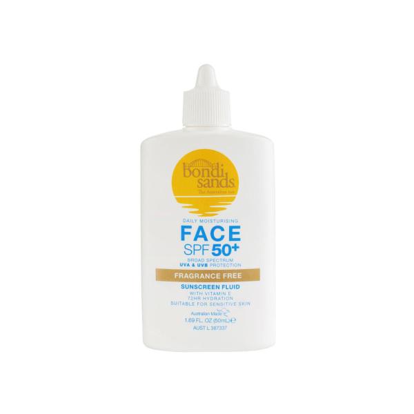 BONDI SANDS FRAGRANCE FREE FACE SUNSCREEN FLUID SPF50+ 50ML
