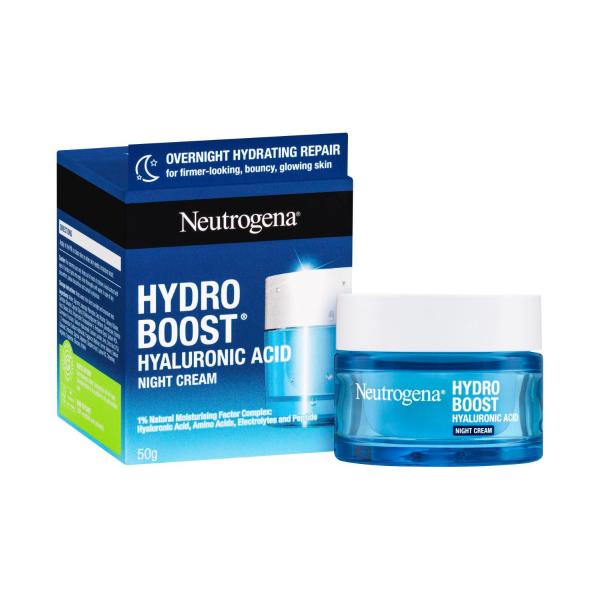 NEUTROGENA HYDRO BOOST HYALURONIC ACID NIGHT CREAM MOISTURISER 50G