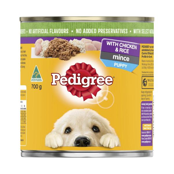 Puppy Wet Dog Food with Chicken & Rice Mince Can