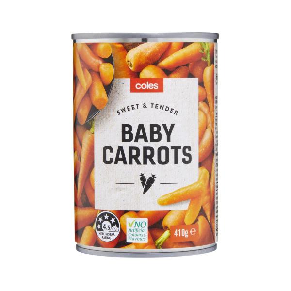 COLES BABY CARROTS 410G