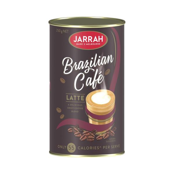 JARRAH BRAZILIAN CAFE LATTE INSTANT COFFEE 250G