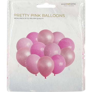 Whiz Pop Bang Pretty Pink Balloons 12 pack