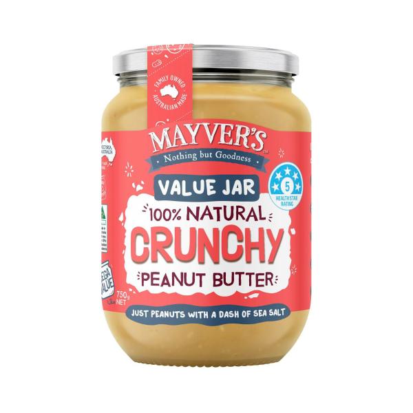 MAYVER'S CRUNCHY PEANUT BUTTER 750G