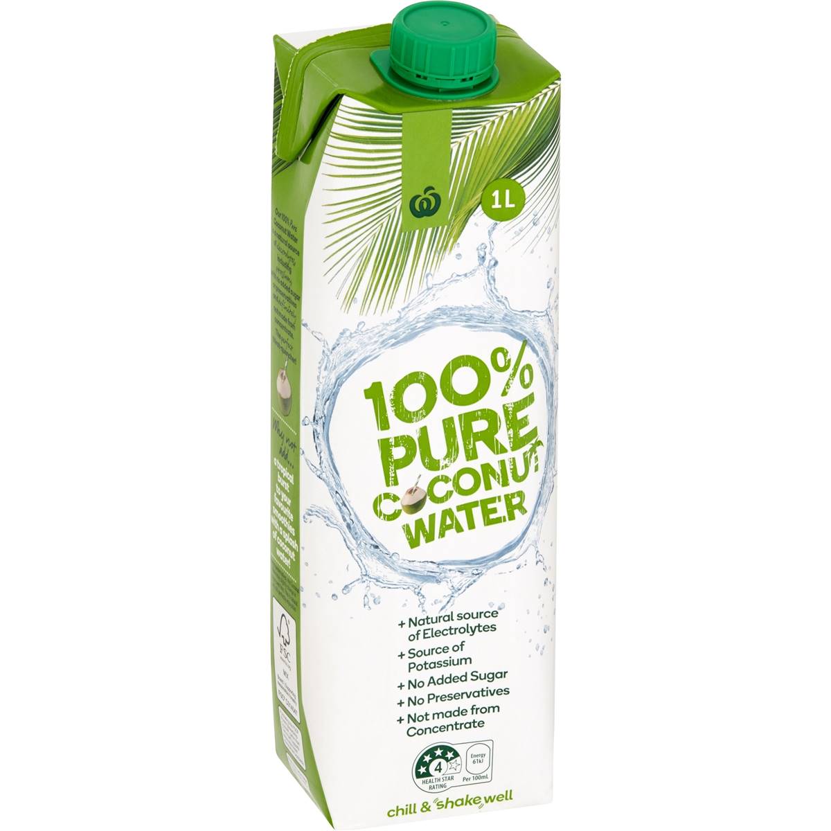 Woolworths 100% Pure Coconut Water 1l