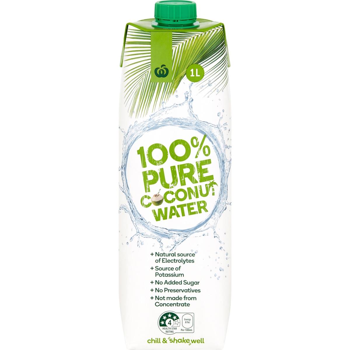 Woolworths 100% Pure Coconut Water 1l
